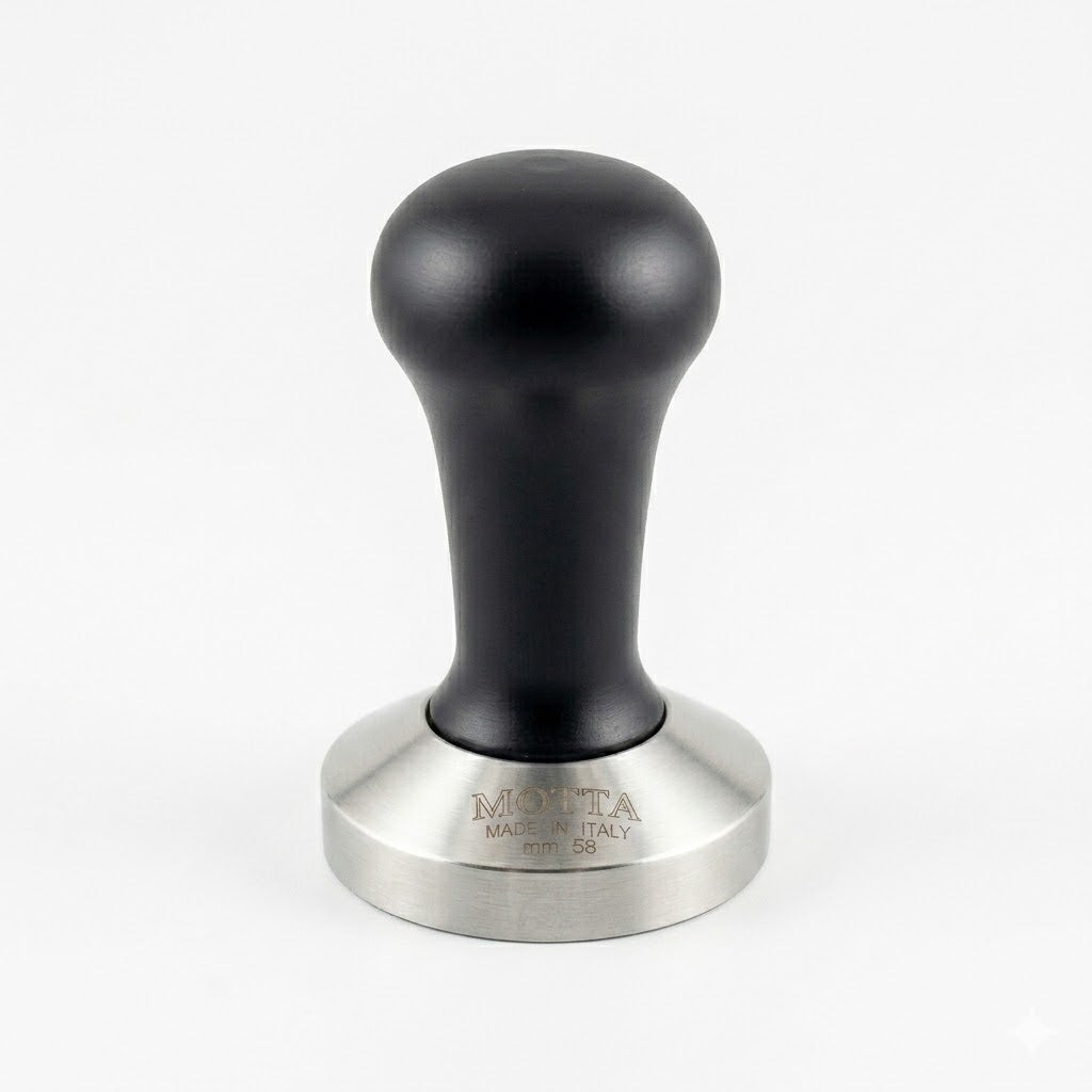 MOTTA WOODEN COFFEE TAMPER WITH BLACK HANDLE 58MM