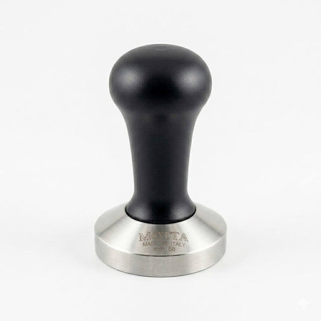 MOTTA WOODEN COFFEE TAMPER WITH BLACK HANDLE 58MM