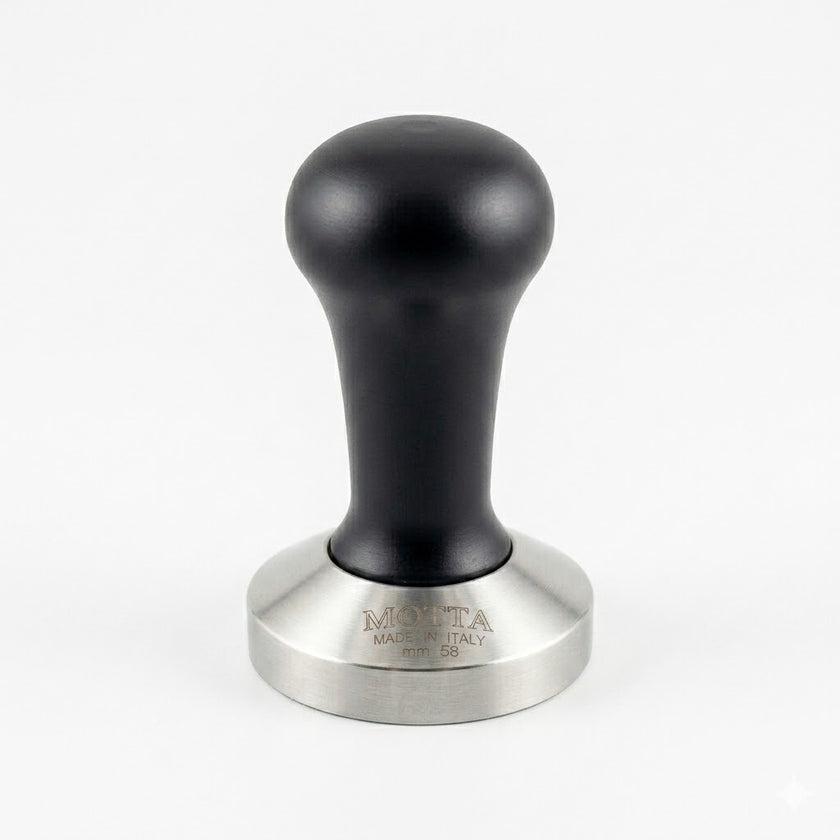 MOTTA WOODEN COFFEE TAMPER WITH BLACK HANDLE 58MM