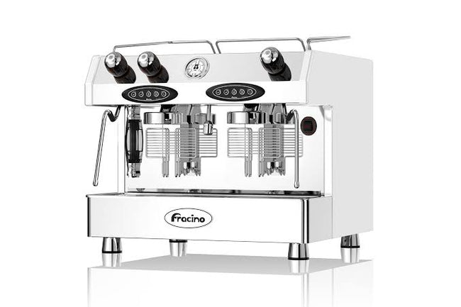 Fracino Bambino 2 Group (BAM2E-3V-IVORI) Luxury Espresso Coffee Machine.